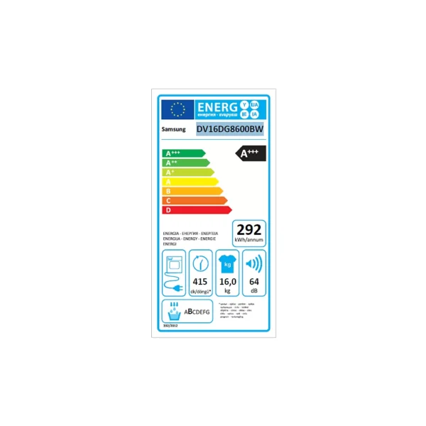 Samsung DV16DG8600BW - Afbeelding 5