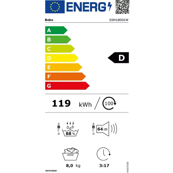 Beko D3H18D01W - Afbeelding 5