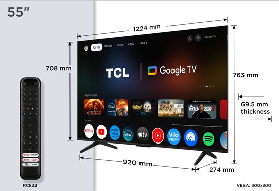 TCL 55P71K - 55 inch - 4K QLED - 2025 - Afbeelding 4