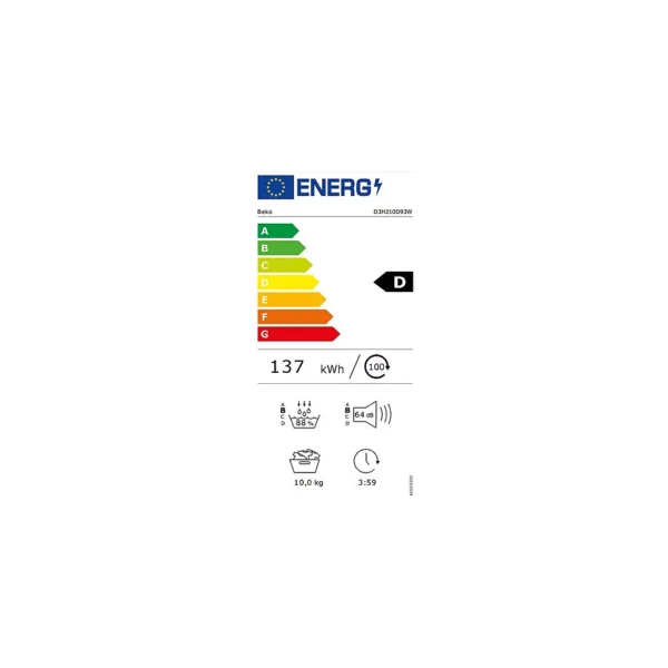 Beko D3H210D93W - Afbeelding 3