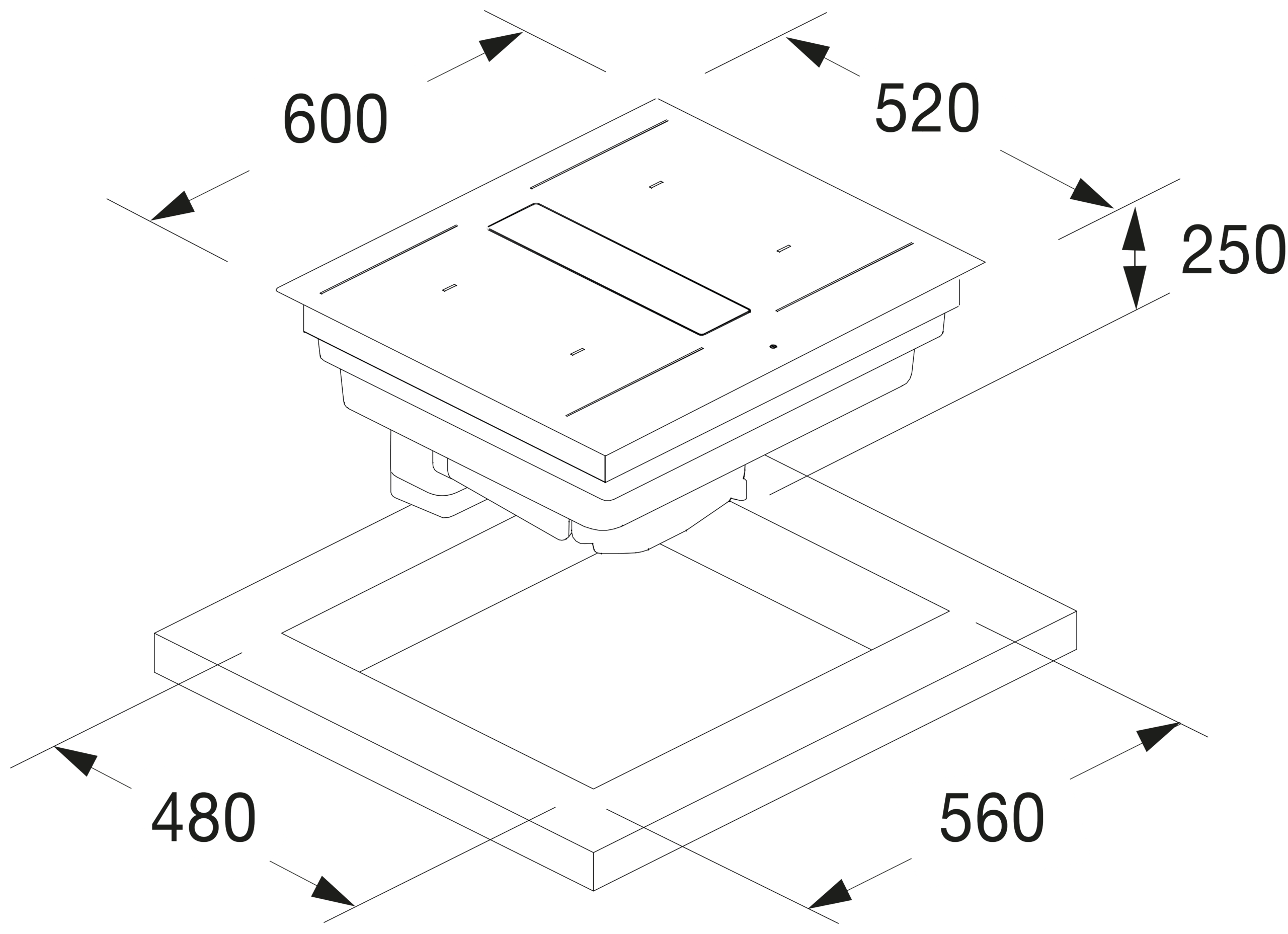 Fulgor Milano FHH 600 ID TC BK kookplaat - Afbeelding 5