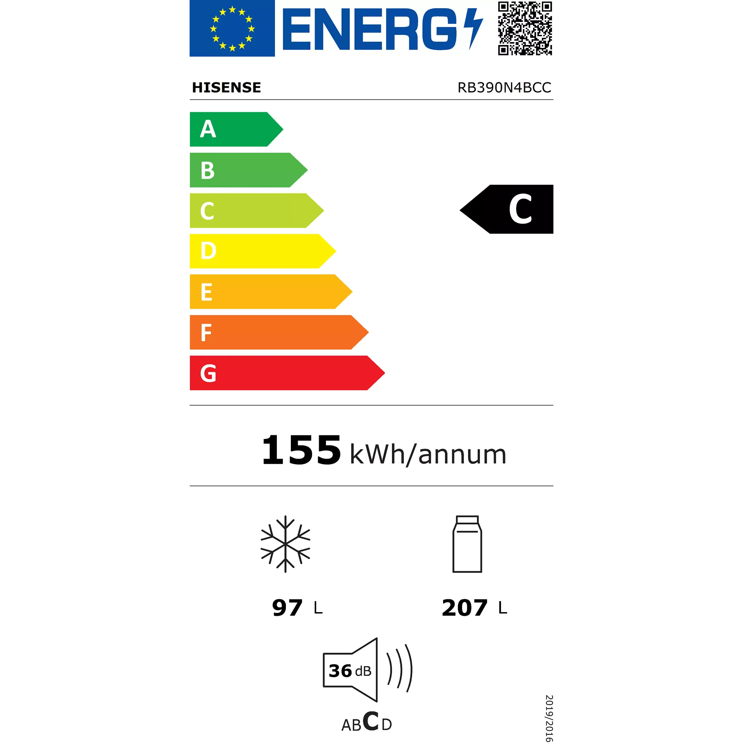 Hisense RB390N4BCC - Afbeelding 5