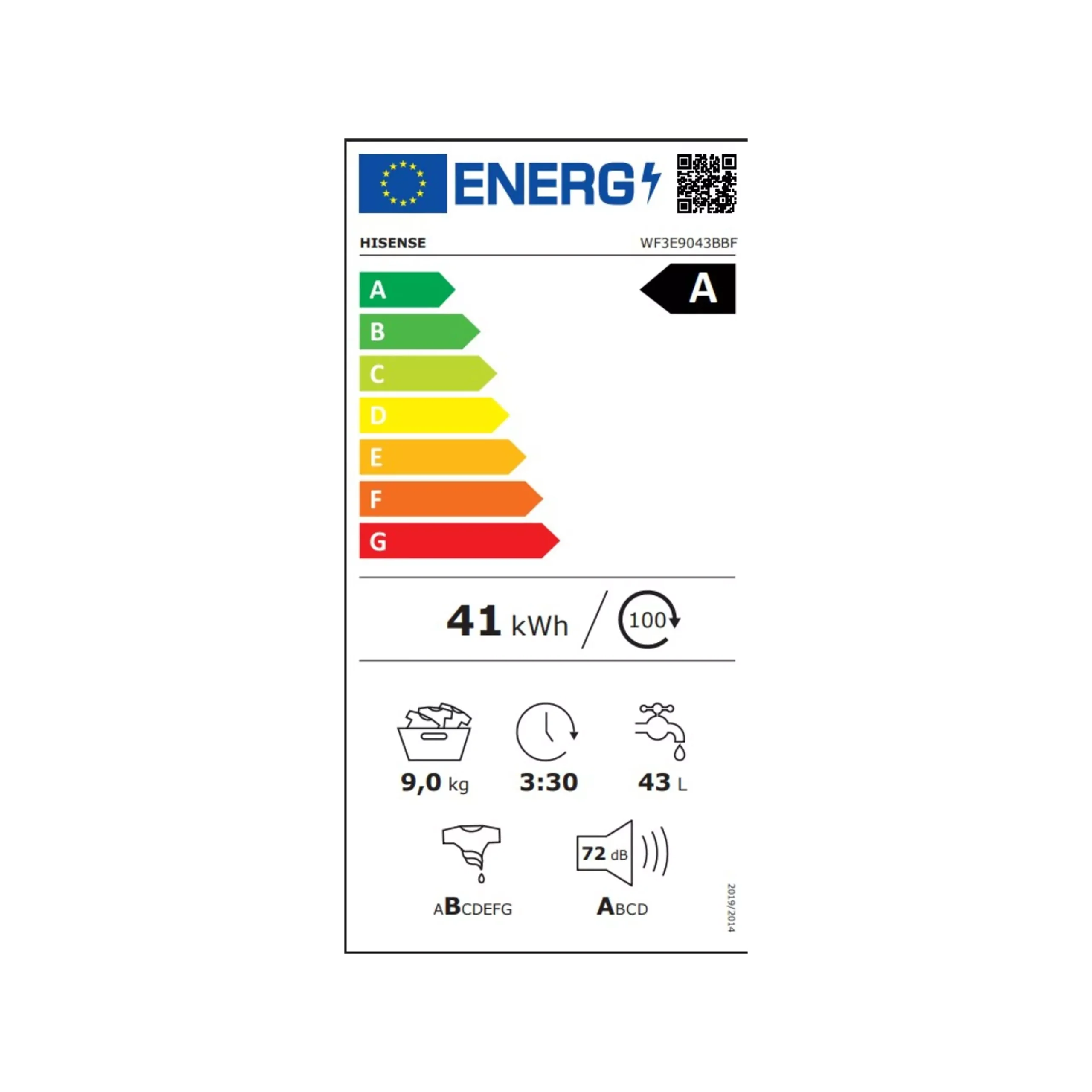 Hisense WF3E9043BBF - Afbeelding 4